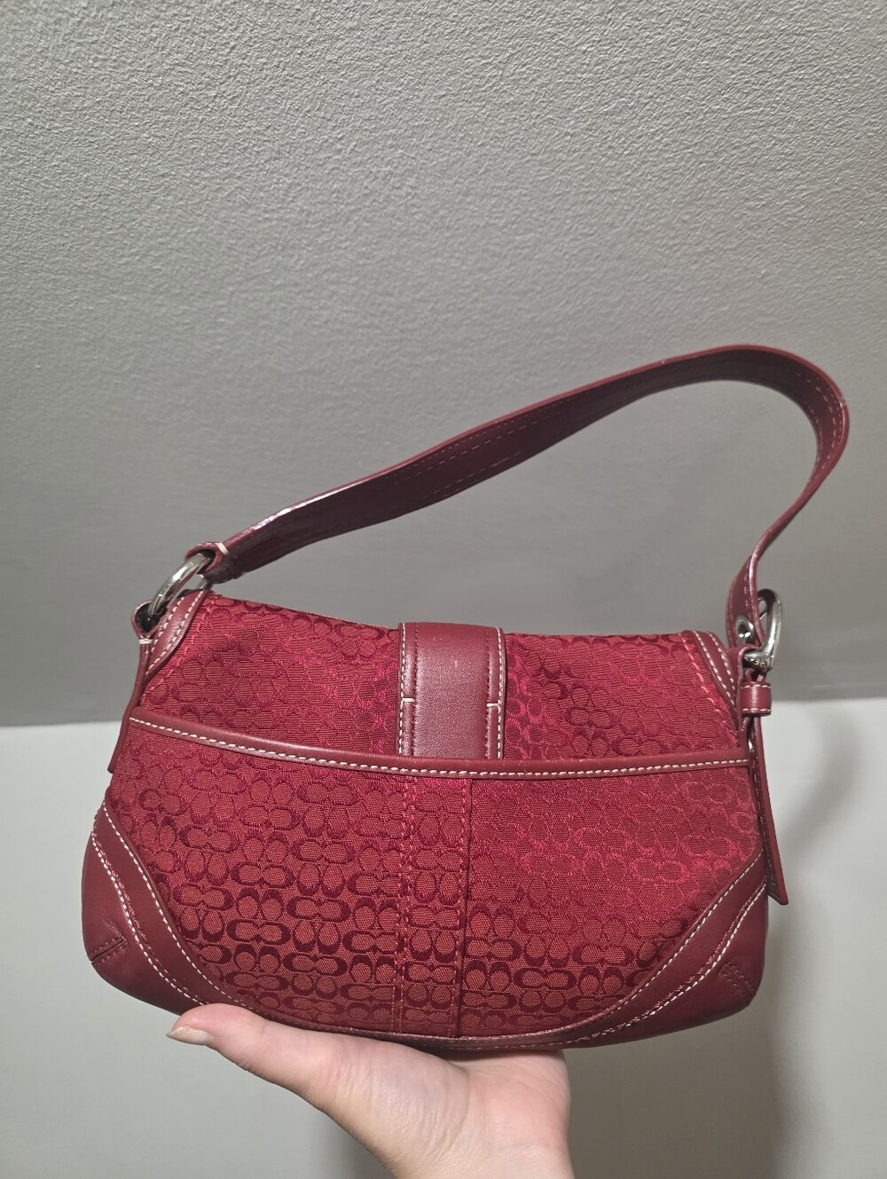 Red COACH Soho + Matching Wallet - Picture 4 of 12